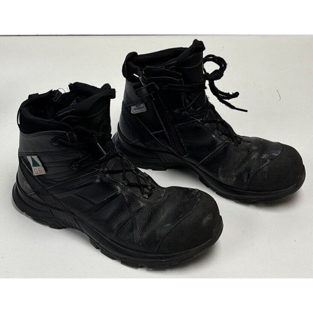 HAIX Men's Black Eagle Safety 55 MID EMS CT Waterproof BOOTS Size 11 Steel Toe